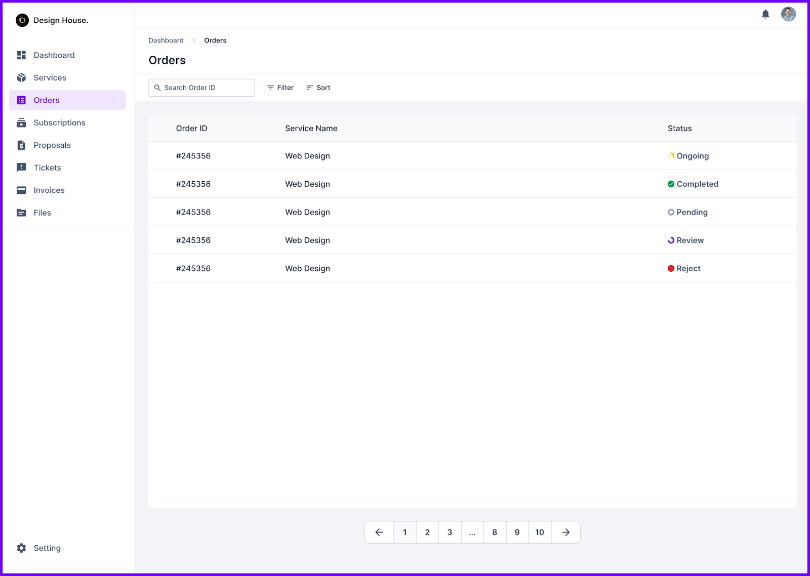 Agency Handy Orders Tab