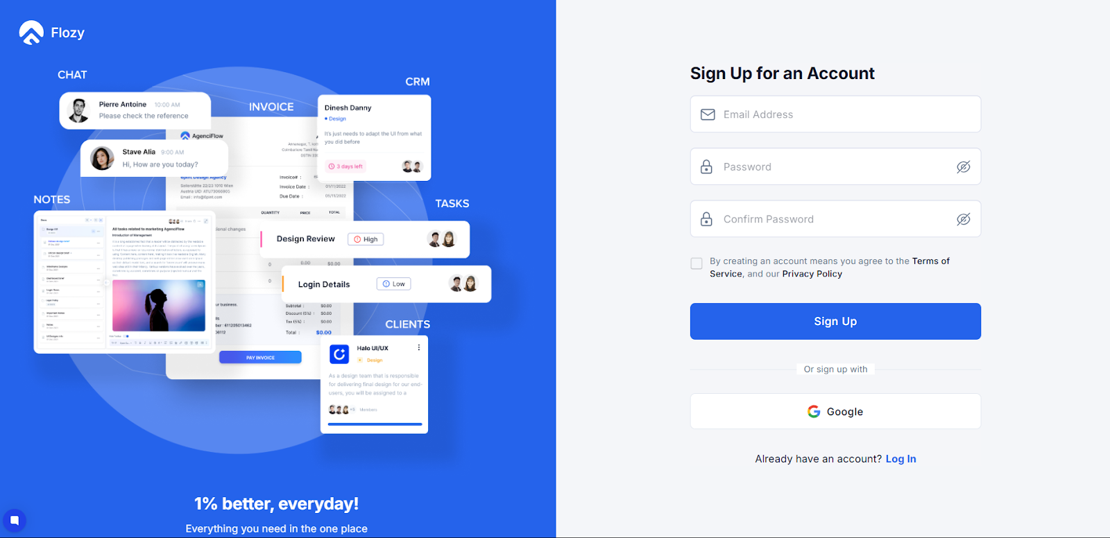 FlozySign Up