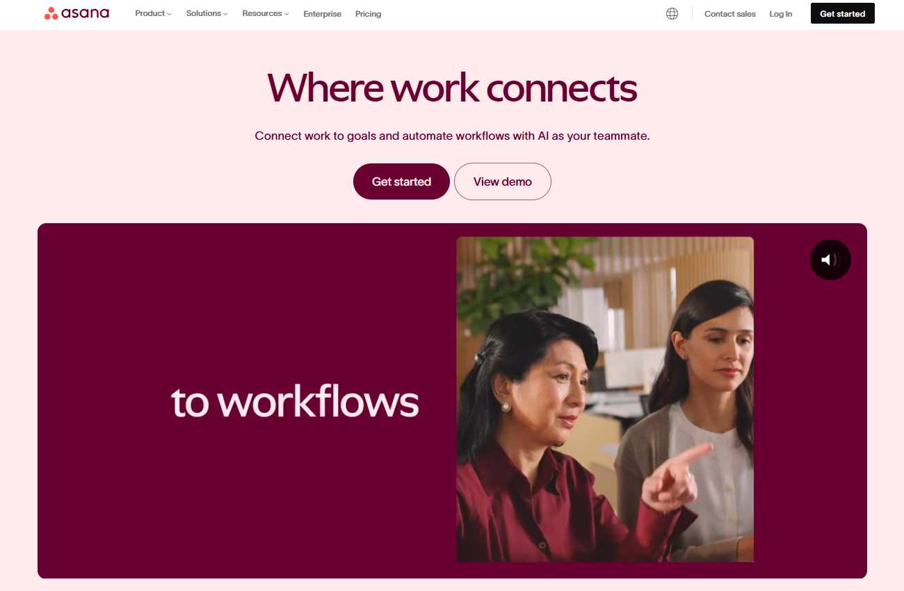 Asana Homepage