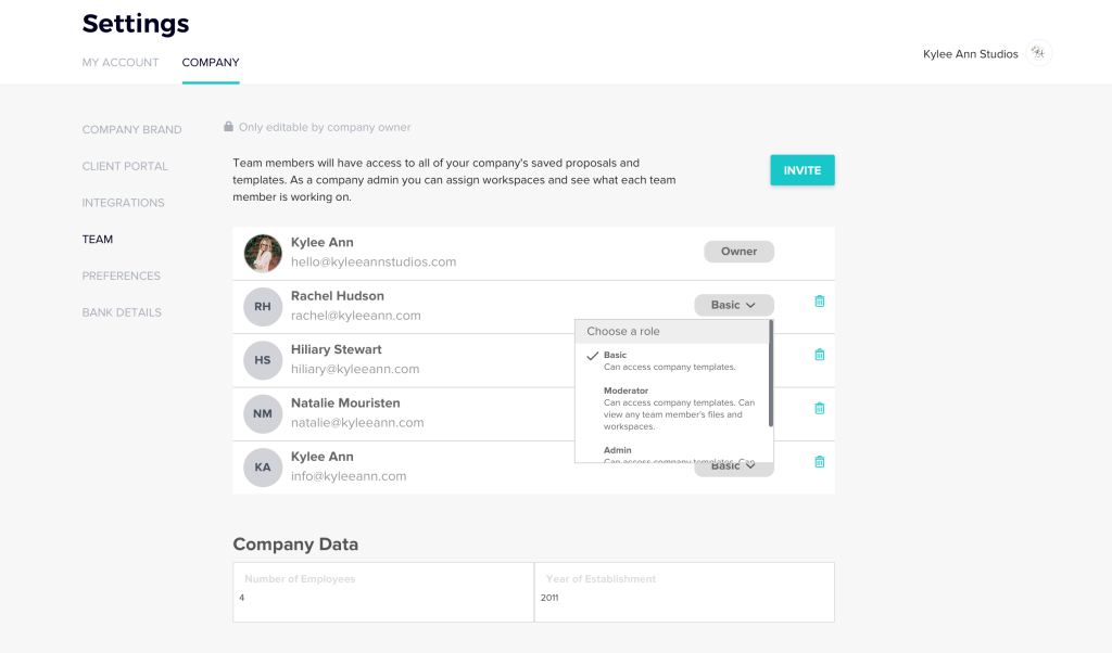 HoneyBook Team Collaboration