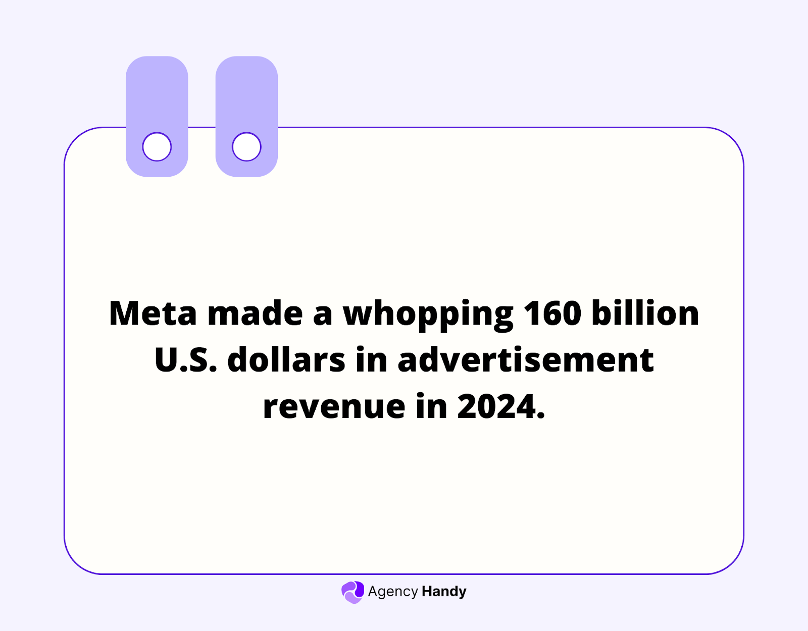 Meta made a whopping 160 billion U.S. dollars in advertisement revenue in 2024