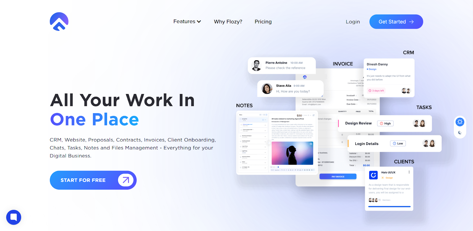 Flozy Homepage
