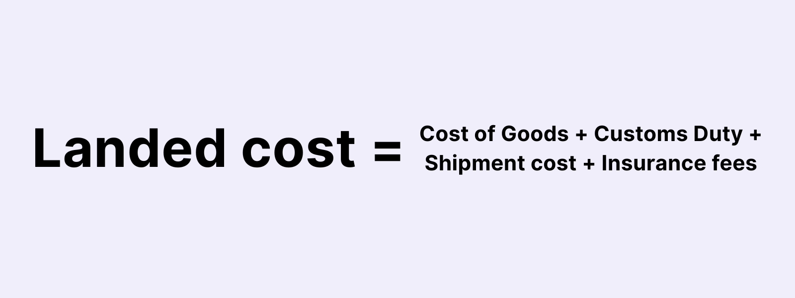 Landed Cost