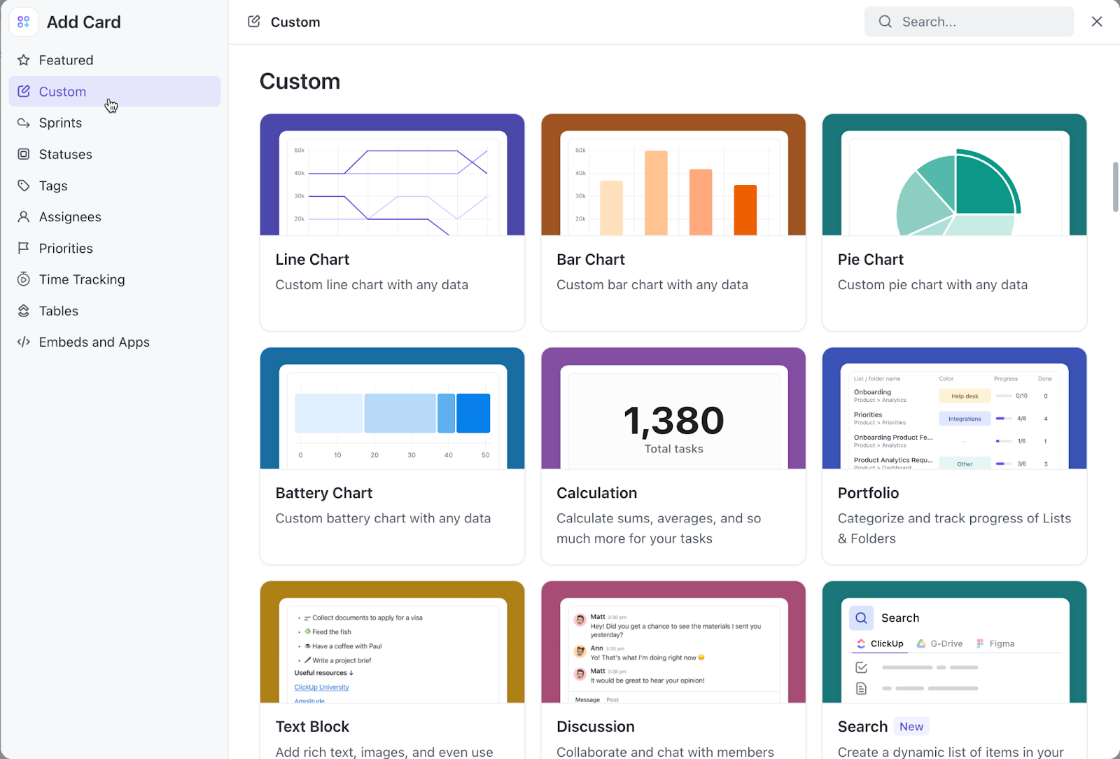 ClickUp Dashboard Customizable 