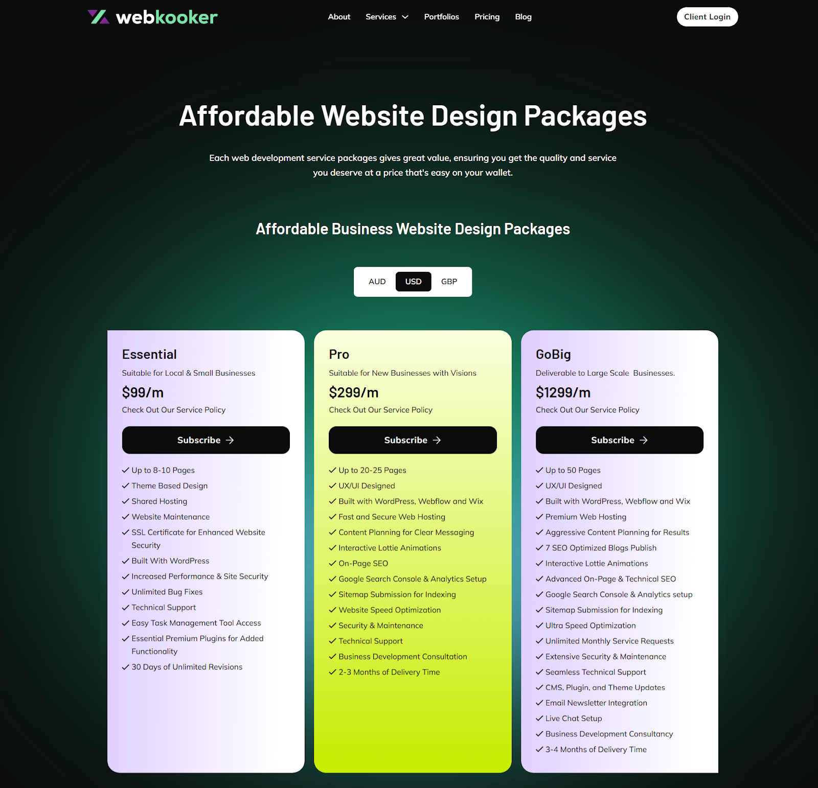 Webkooker pricing