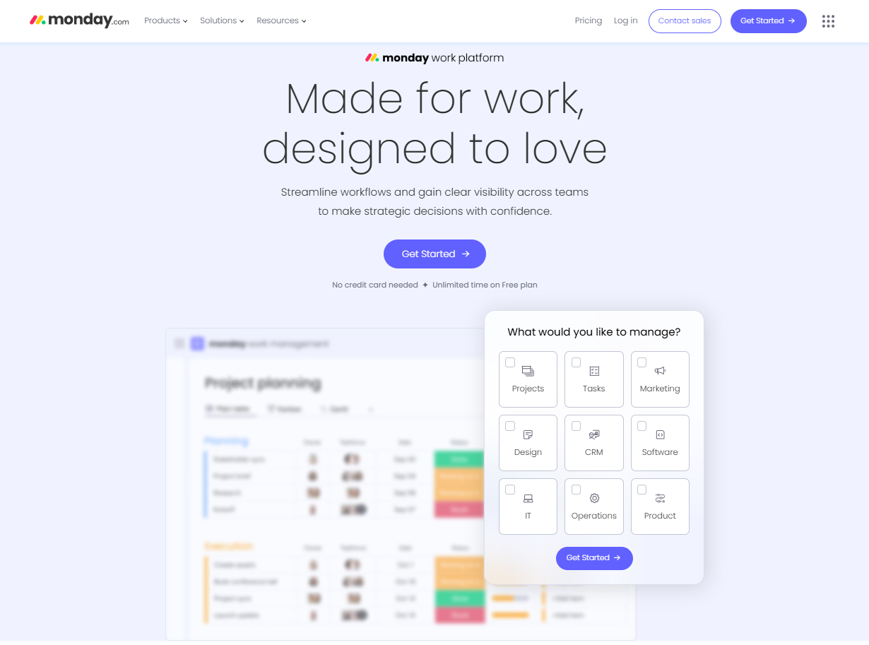 Monday.com Homepage
