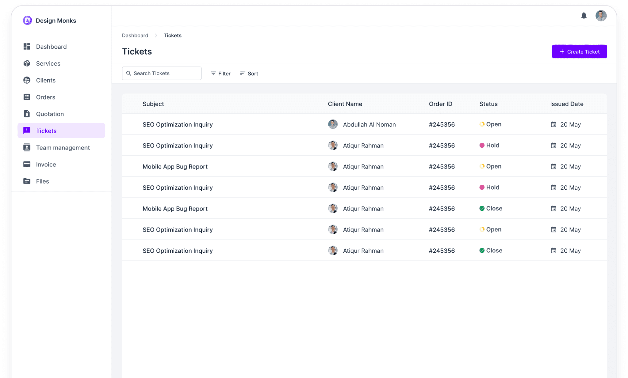 Task Ticket Agency Handy: Client Portal Software for Agencies