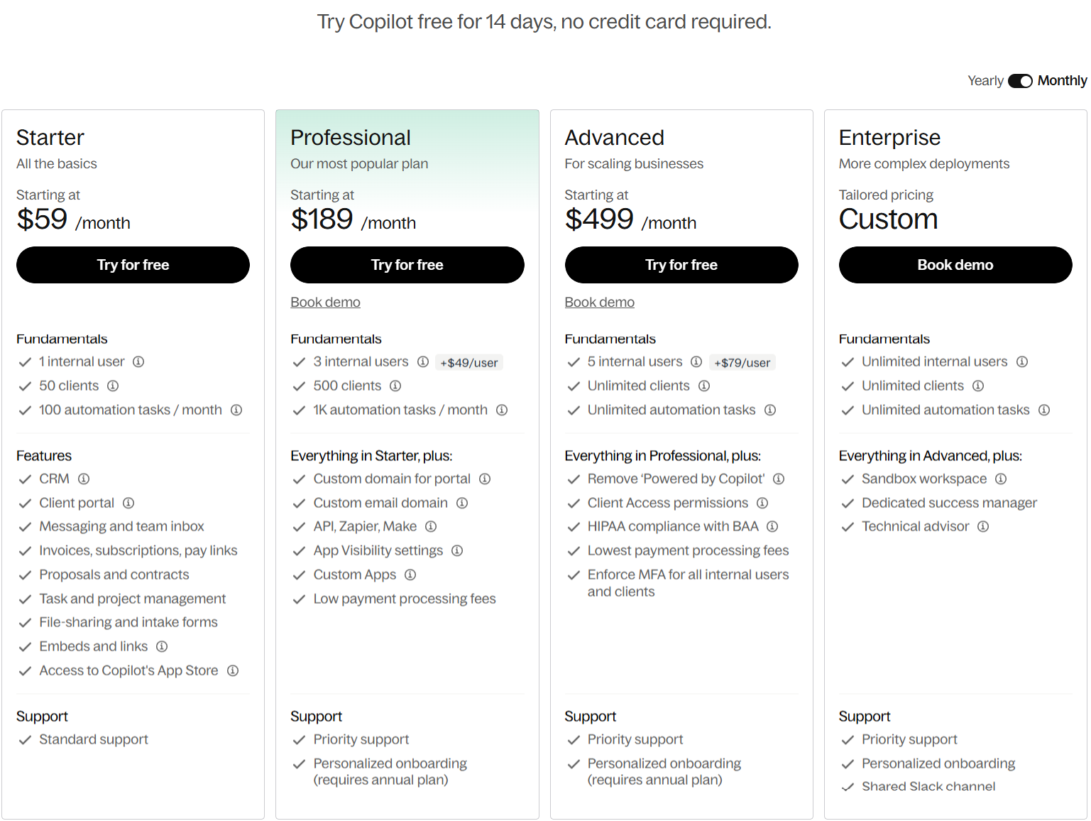 Pricing of Copilot Pricing of Copilot