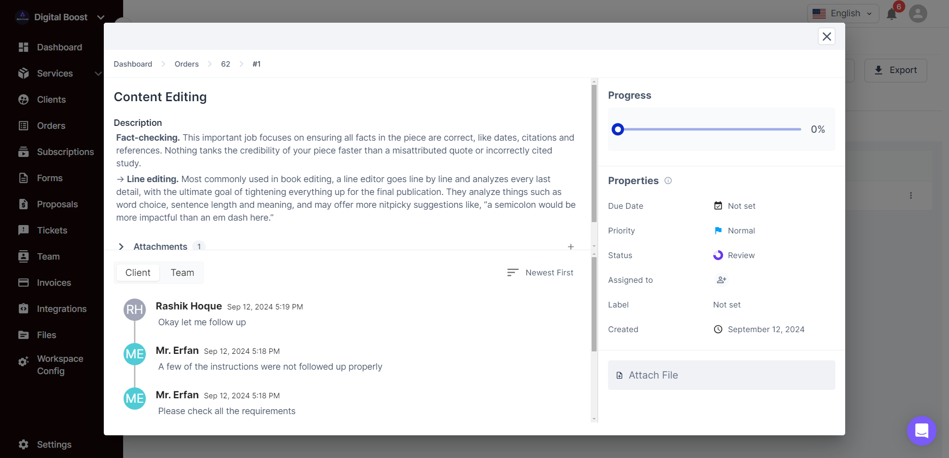 Client Communication Client Communication