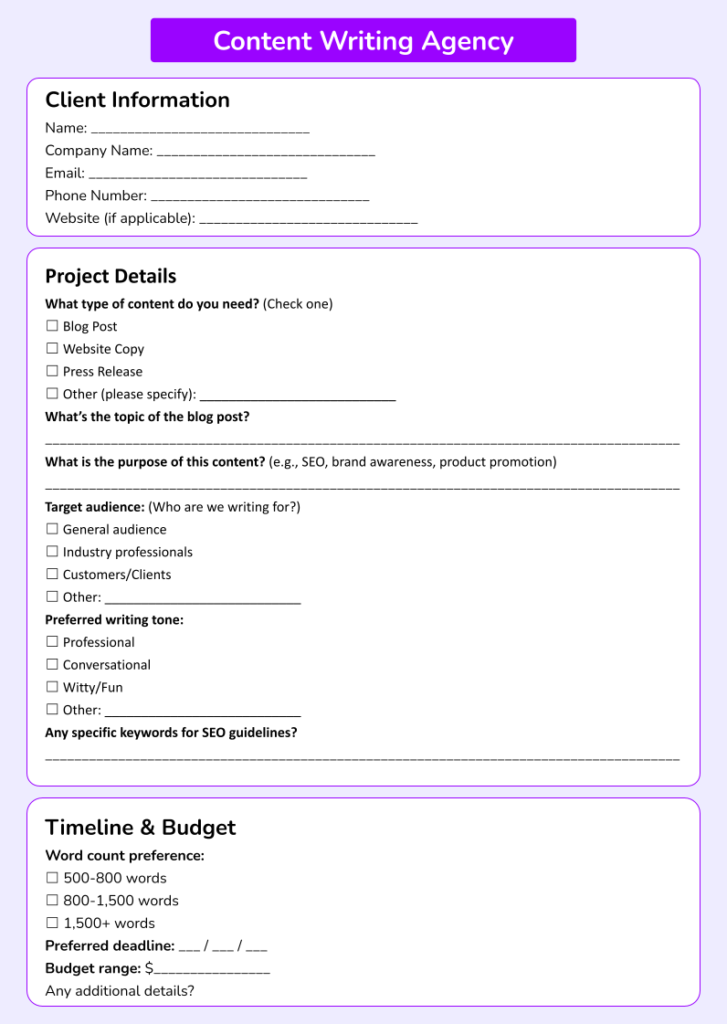 Project Intake Form: How to Create and Templates [2025]
