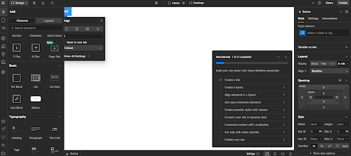 Set Up a New Webflow Project