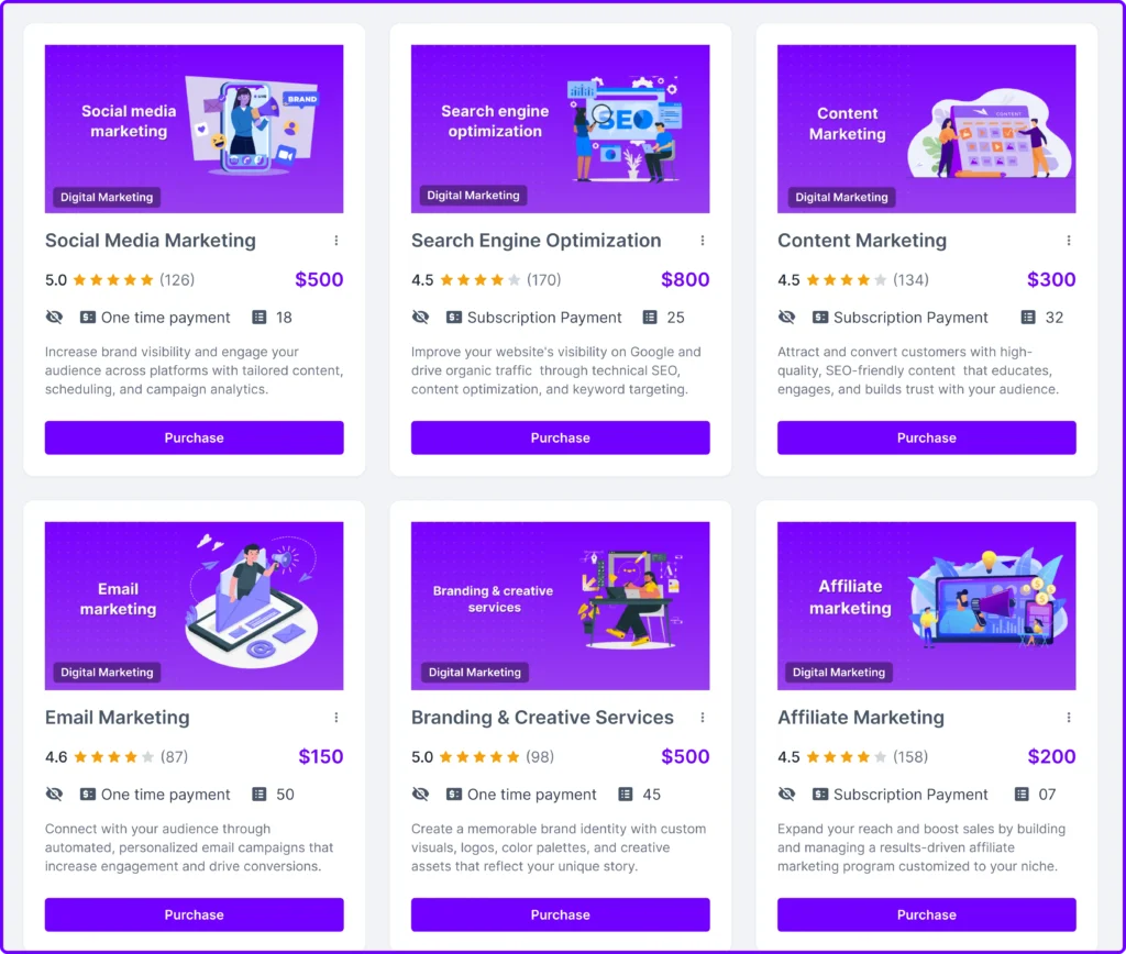 Agency Handy Catalog Your Services