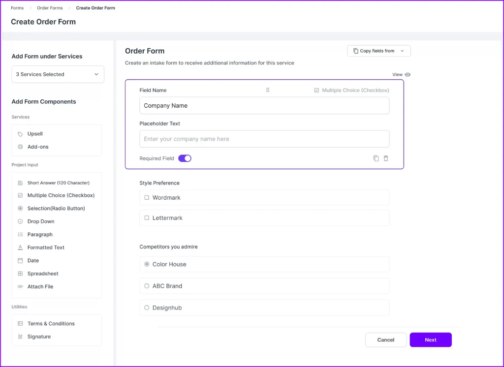 Agency Handy forms