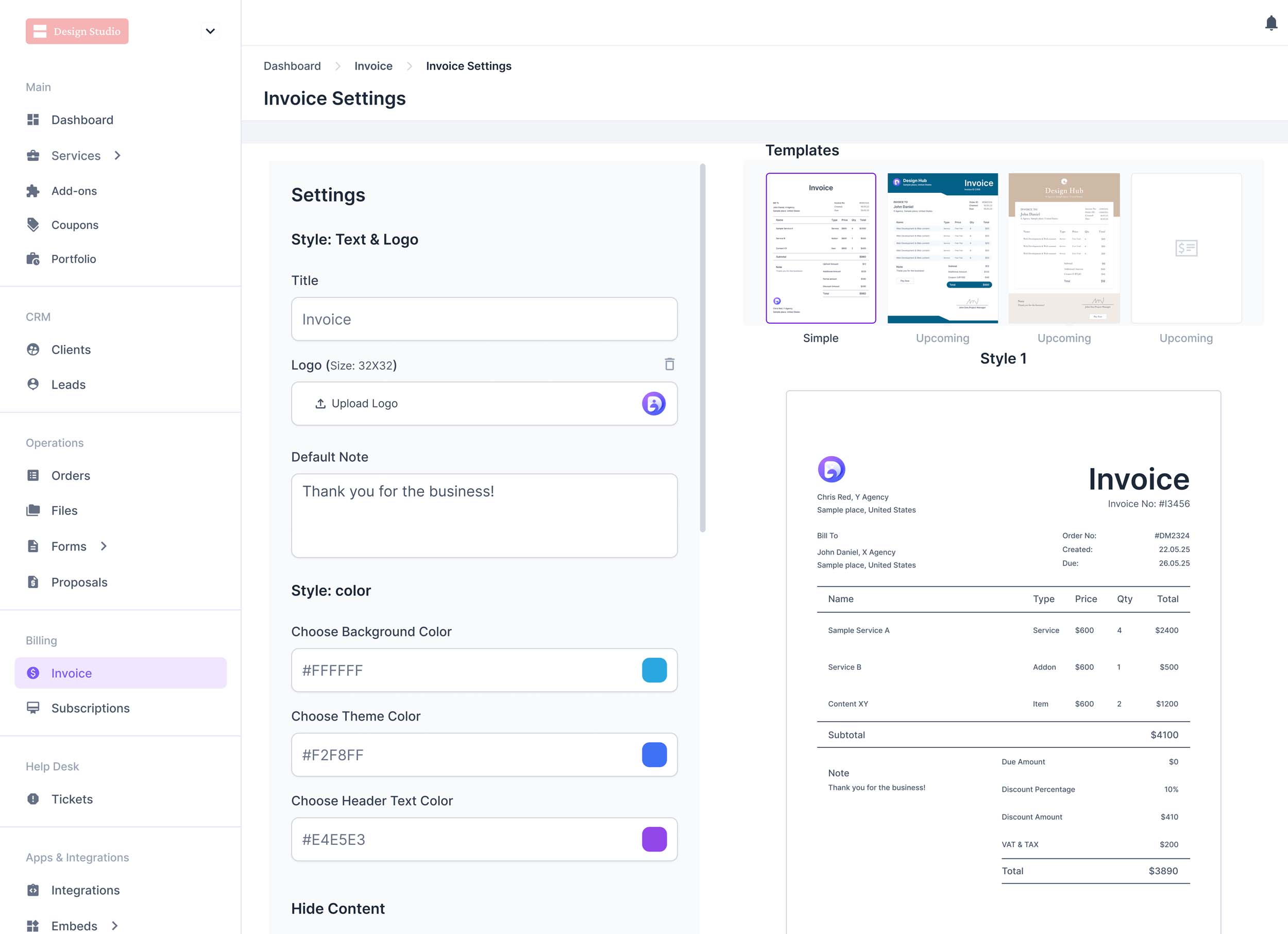 Agency Handy Invoice