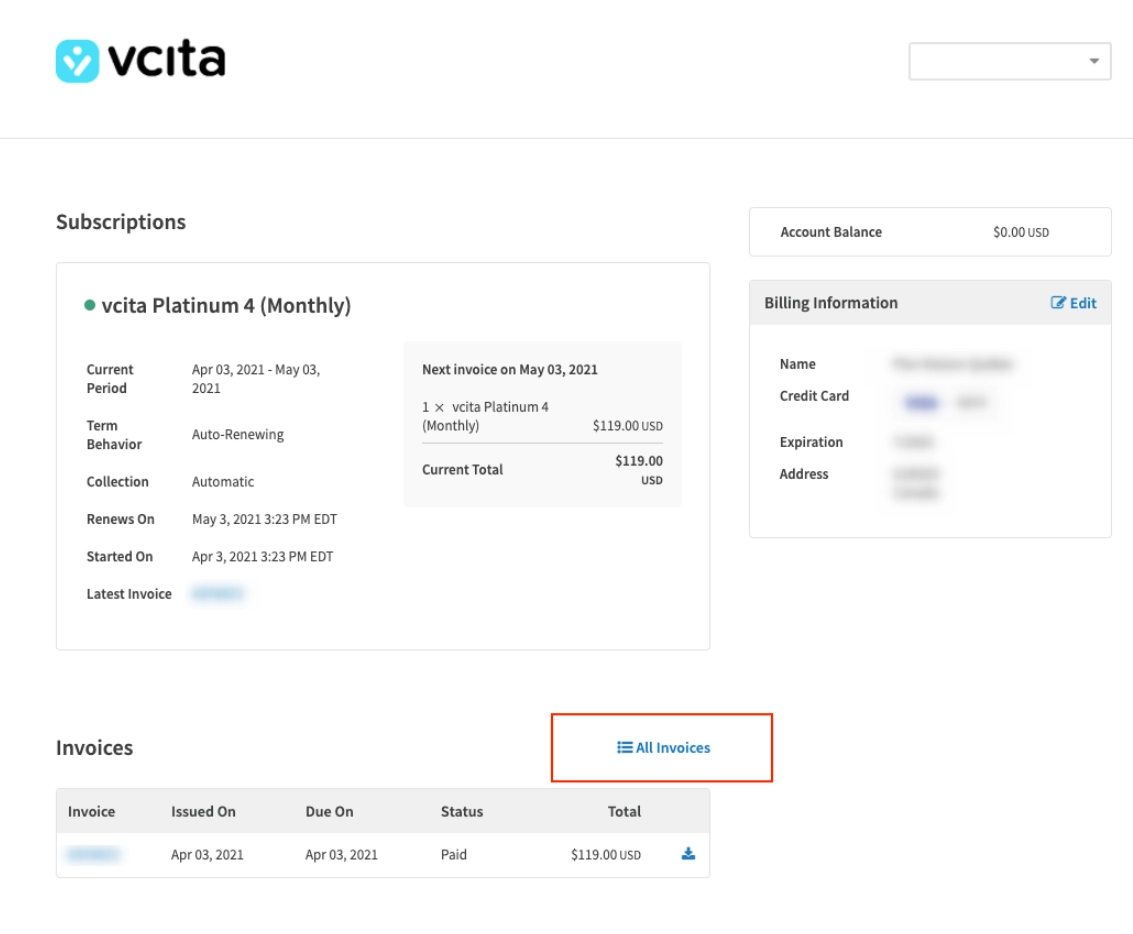 vcita Invoice vcita Invoice